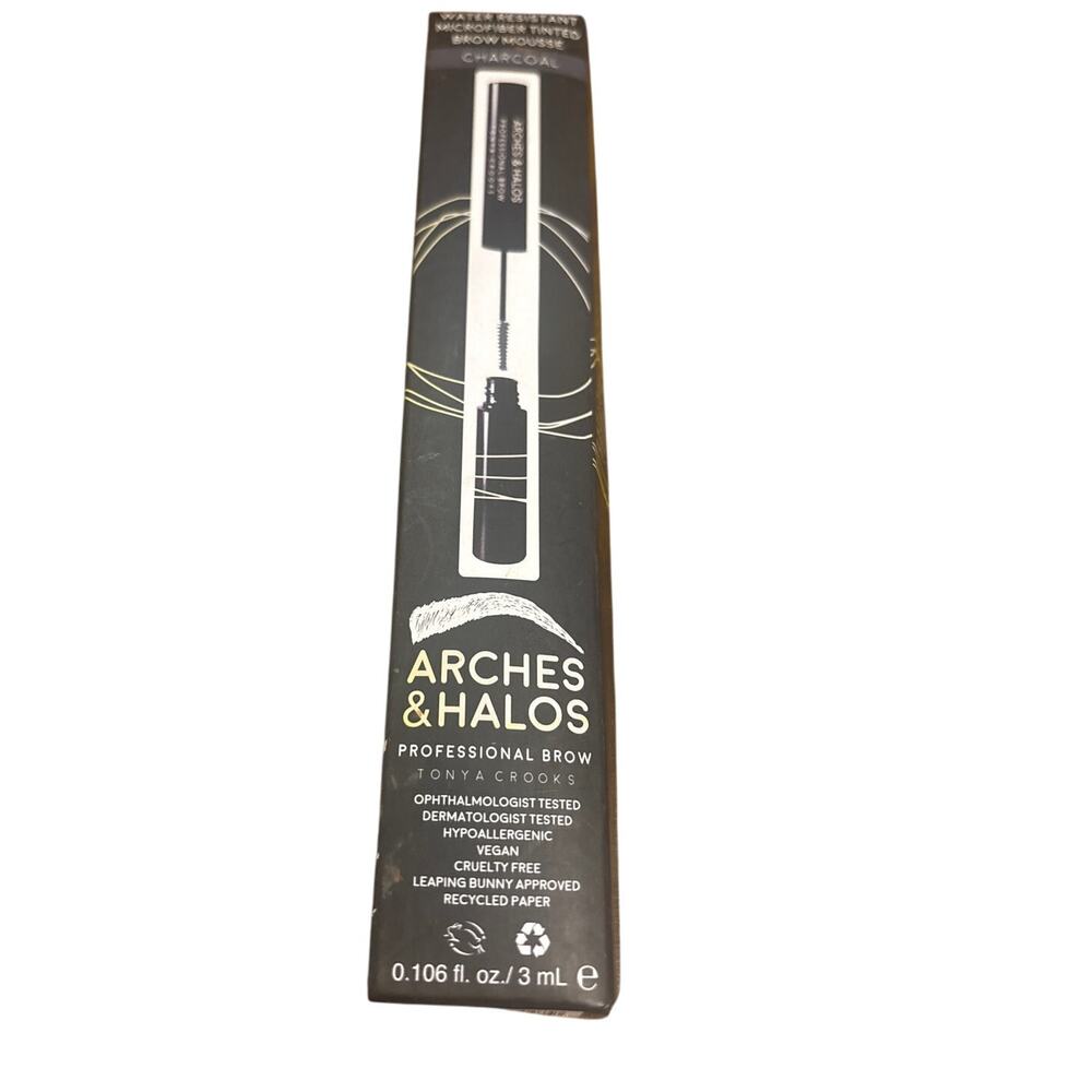 Arches Halos Professional Tinted Brow Mousse Charcoal Water Resistant Vegan‎